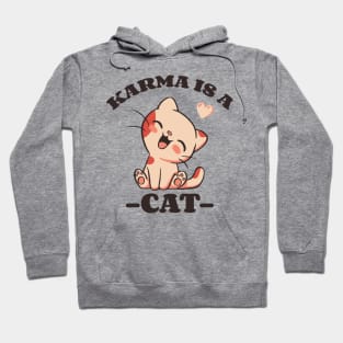 Karma Is A Cat v6 Hoodie